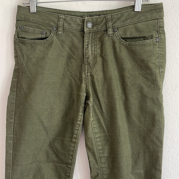 PRANA ARMY GREEN SKINNY JEANS - Picture 2 of 4